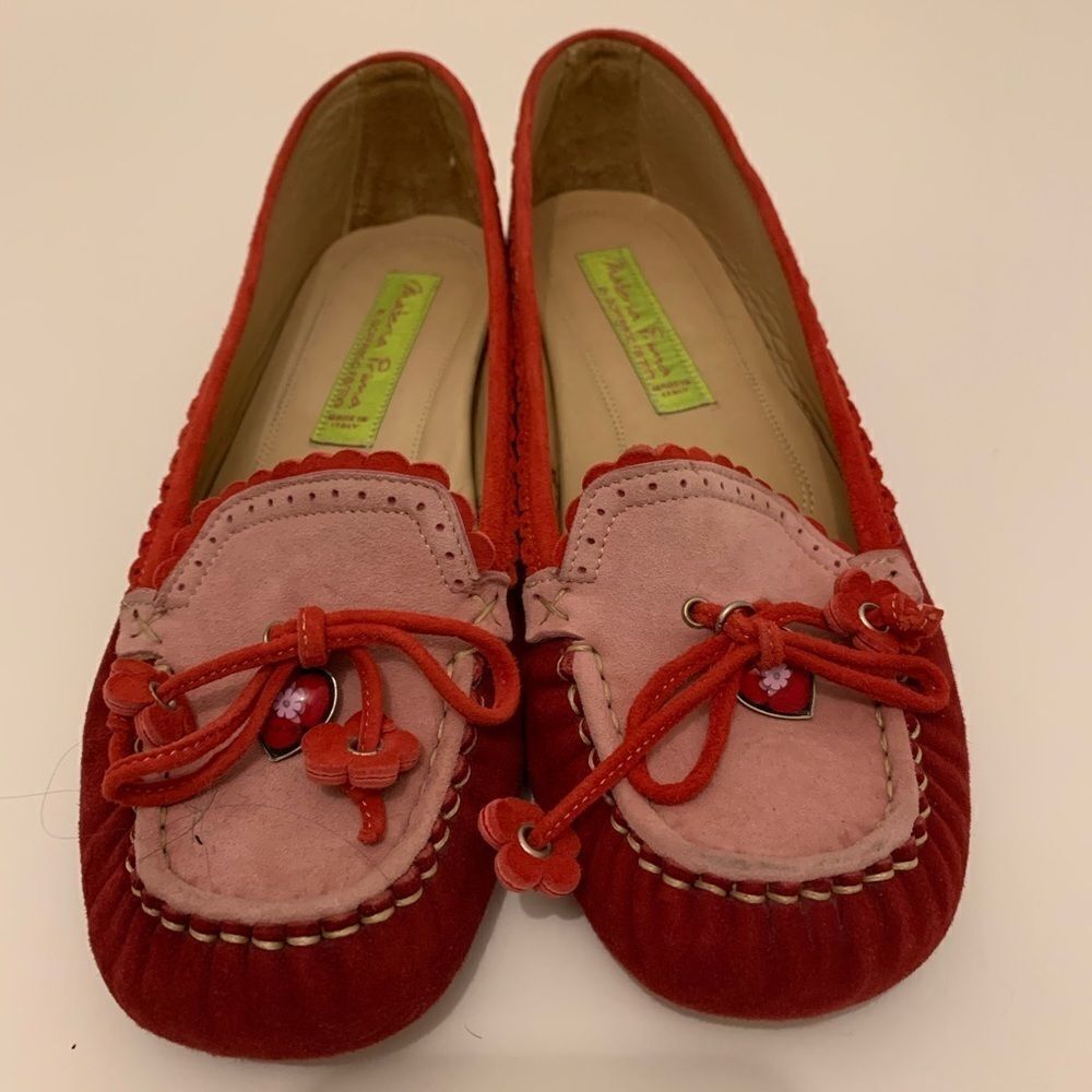 Goffredo Fantini  Red Loafers Size 39 - Picture 2 of 6